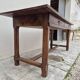19th century solid walnut Burgundy farmhouse table with two drawers - 1m82