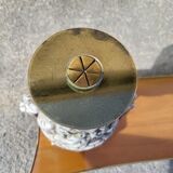 Coffee table italian coffee top glass base wood jambs porcelain