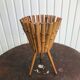 Cache jar in rattan and bamboo