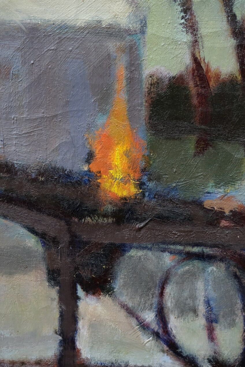 Swedish Artist, Figurative Modern Painting, 1951, Oil on Canvas, Framed