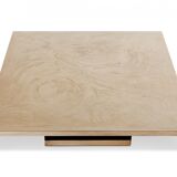 Table basse Georges Mathias en bronze gravé 1970