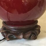 Vintage enamelled porcelain lamp