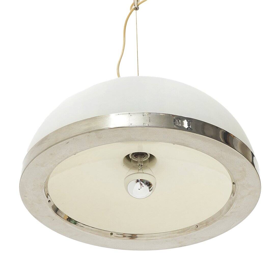 Opaline glass suspension by Pia Guidetti Crippa for Lumi, 1970s.