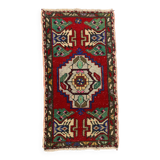 Small Vintage Turkish Rug 93x50 cm, Short Runner, Tribal, Shabby, Mini Carpet