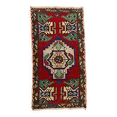Petit tapis turc vintage 93x50 cm, Short Runner, Tribal, Shabby, Mini Tapis