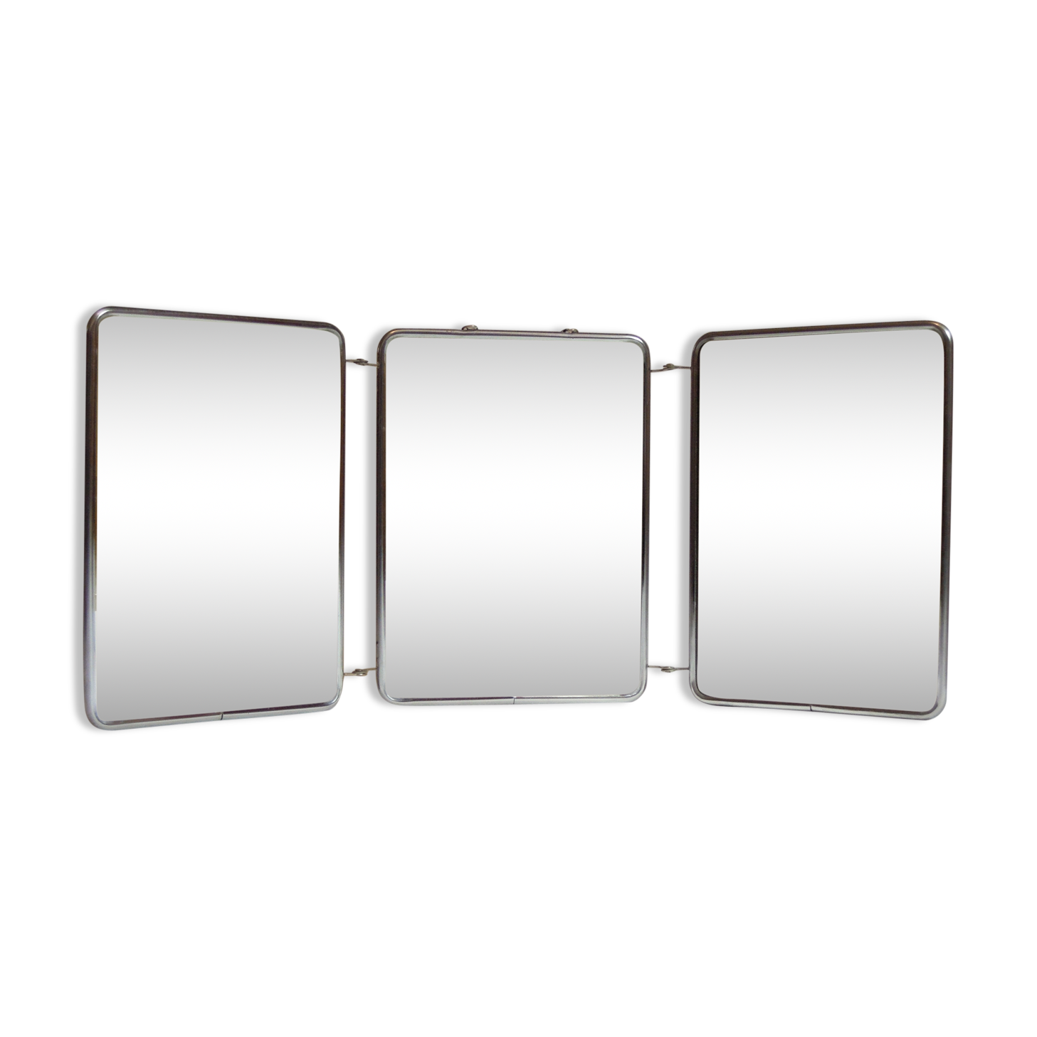 Mirror barber triptych 24 x 17 cm red back