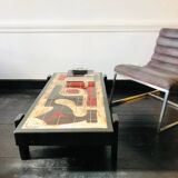 Brutalist ceramic coffee table by Dan