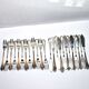 Set of 24 vintage fish cutlery in silver metal reneka