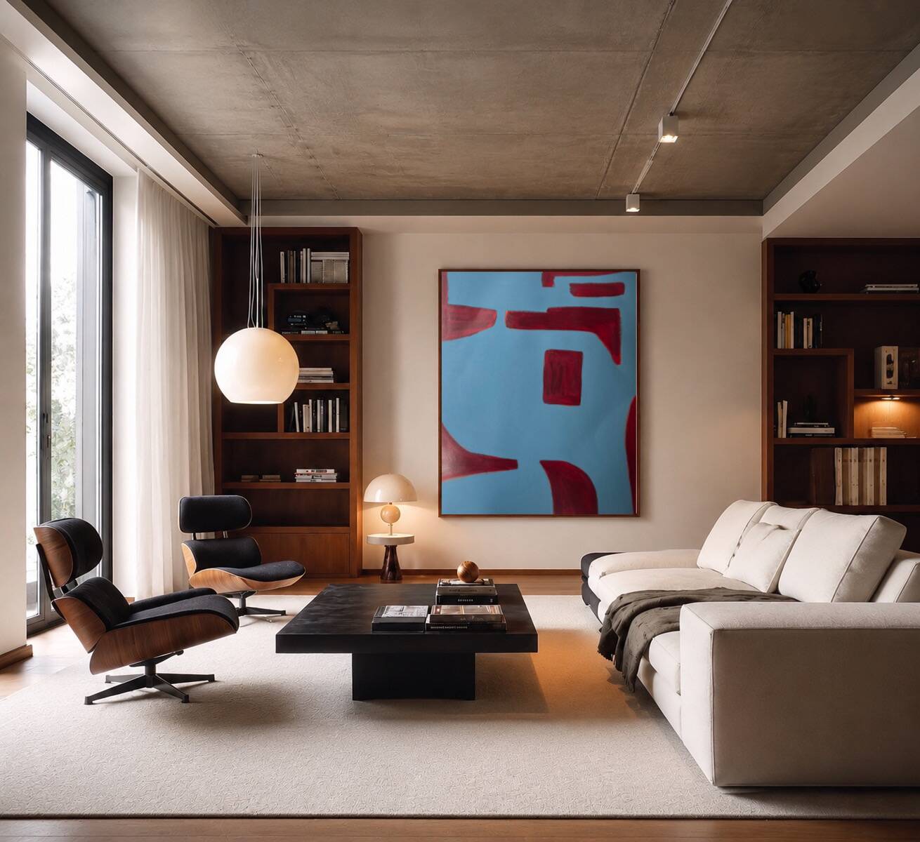 Contemporary abstract "quiet geometry"