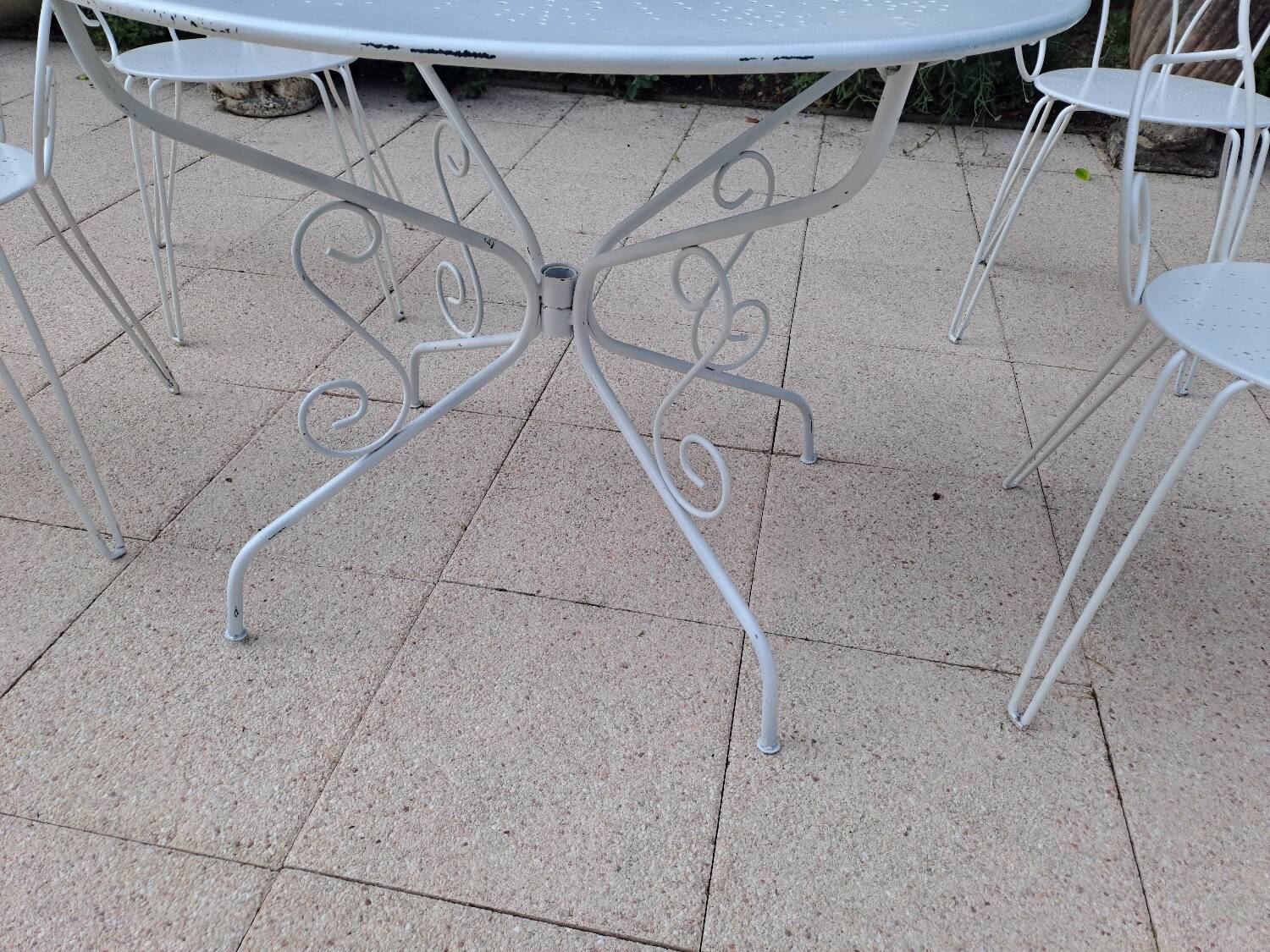 Wrought iron garden furniture