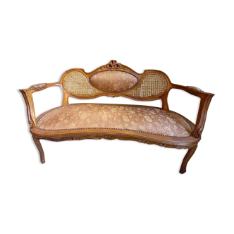 Banquette cannee style Louis XV