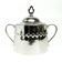 Art Nouveau sugar bowl, silver-plated brass, Germany, early 20th century