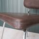 Set of 4 chairs in skaï and vintage chrome