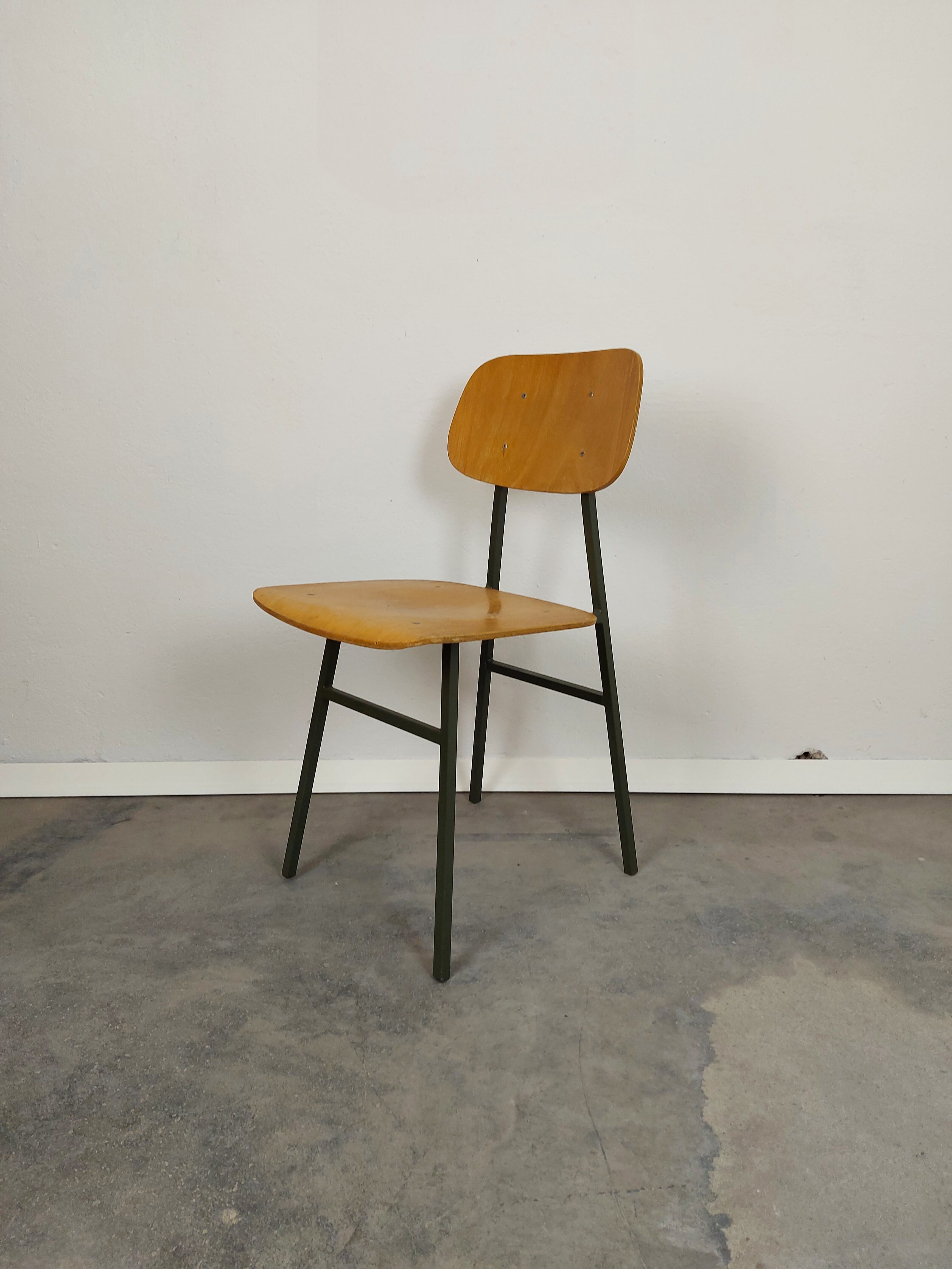 Chair, 1970s, Metal Green Frame