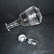 Baccarat carafe orange blossom water in crystal with guilloché decoration 1900
