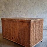 Vintage rattan trunk