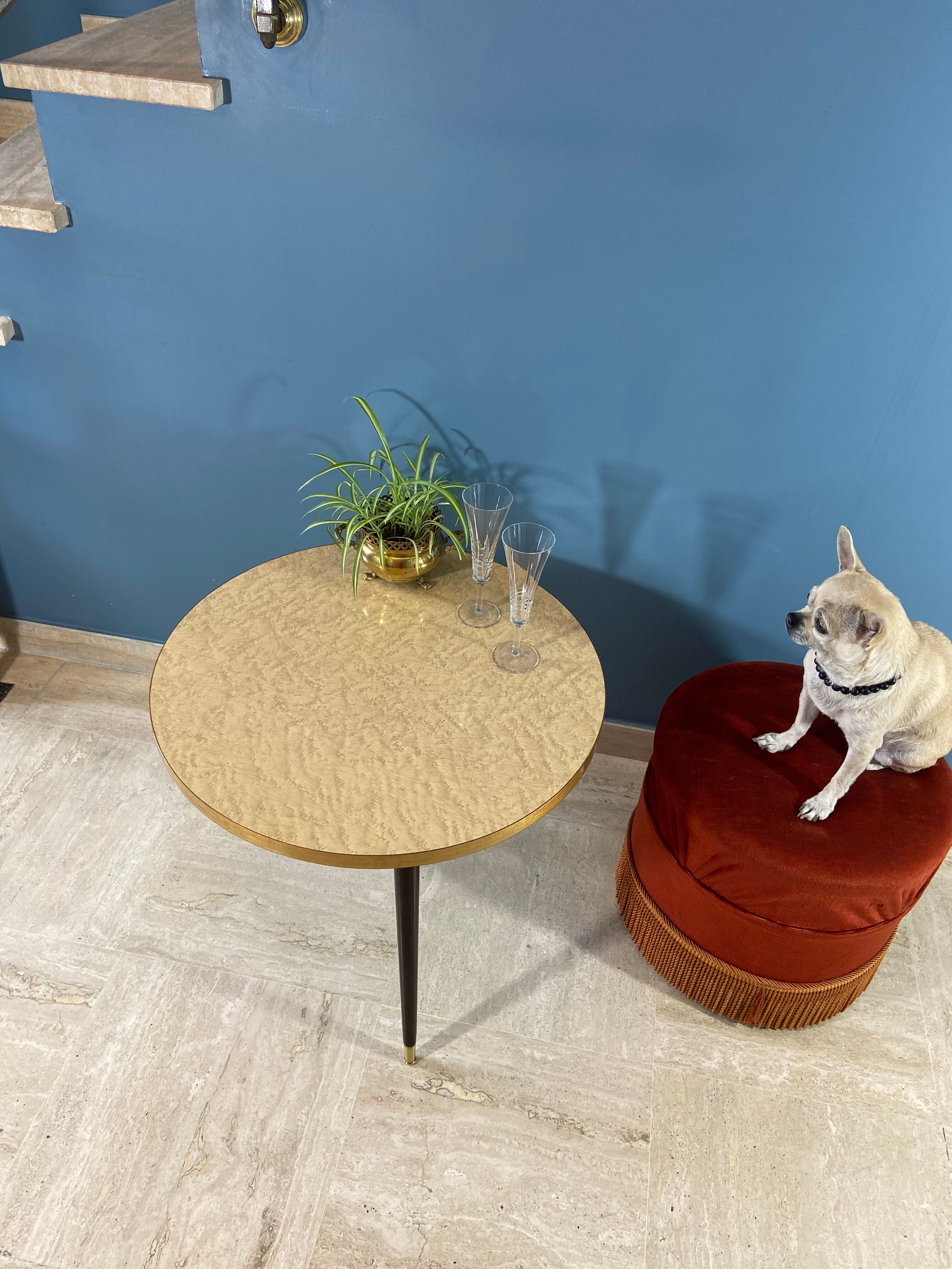 Vintage tripod coffee table 1950