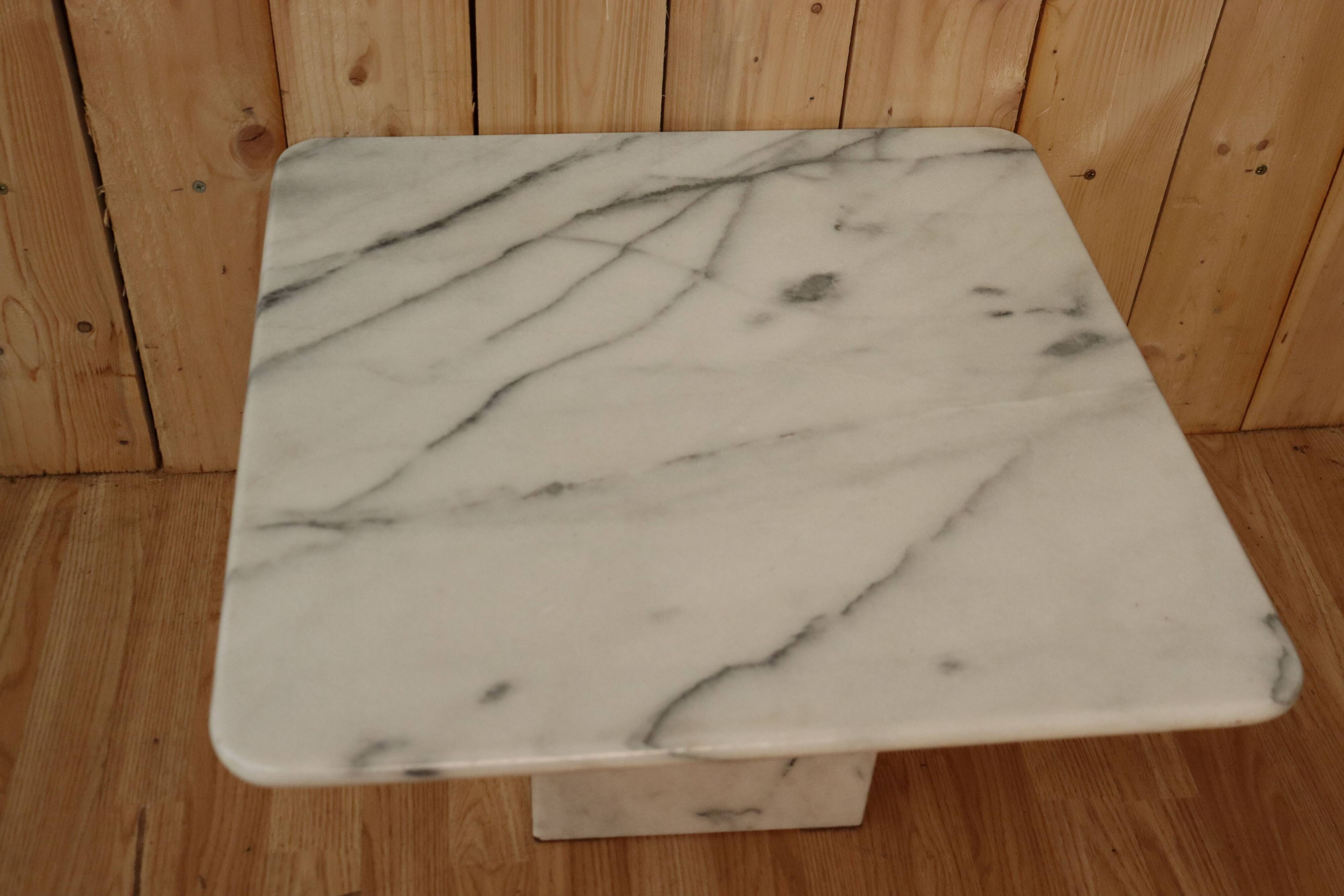 White marble coffee table