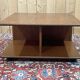 Square teak coffee table on wheels from the 70s by G-Plan