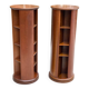 Pair of wooden swivel stools
