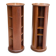Pair of wooden swivel stools