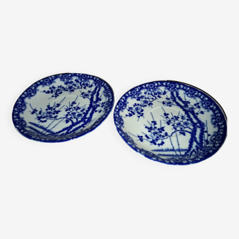 2 Japanese porcelain saucers, Japan hallmark