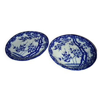 2 sous-tasses porcelaine japonaise,  poinçon japon