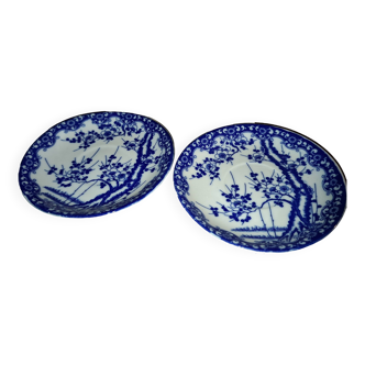 2 Japanese porcelain saucers, Japan hallmark
