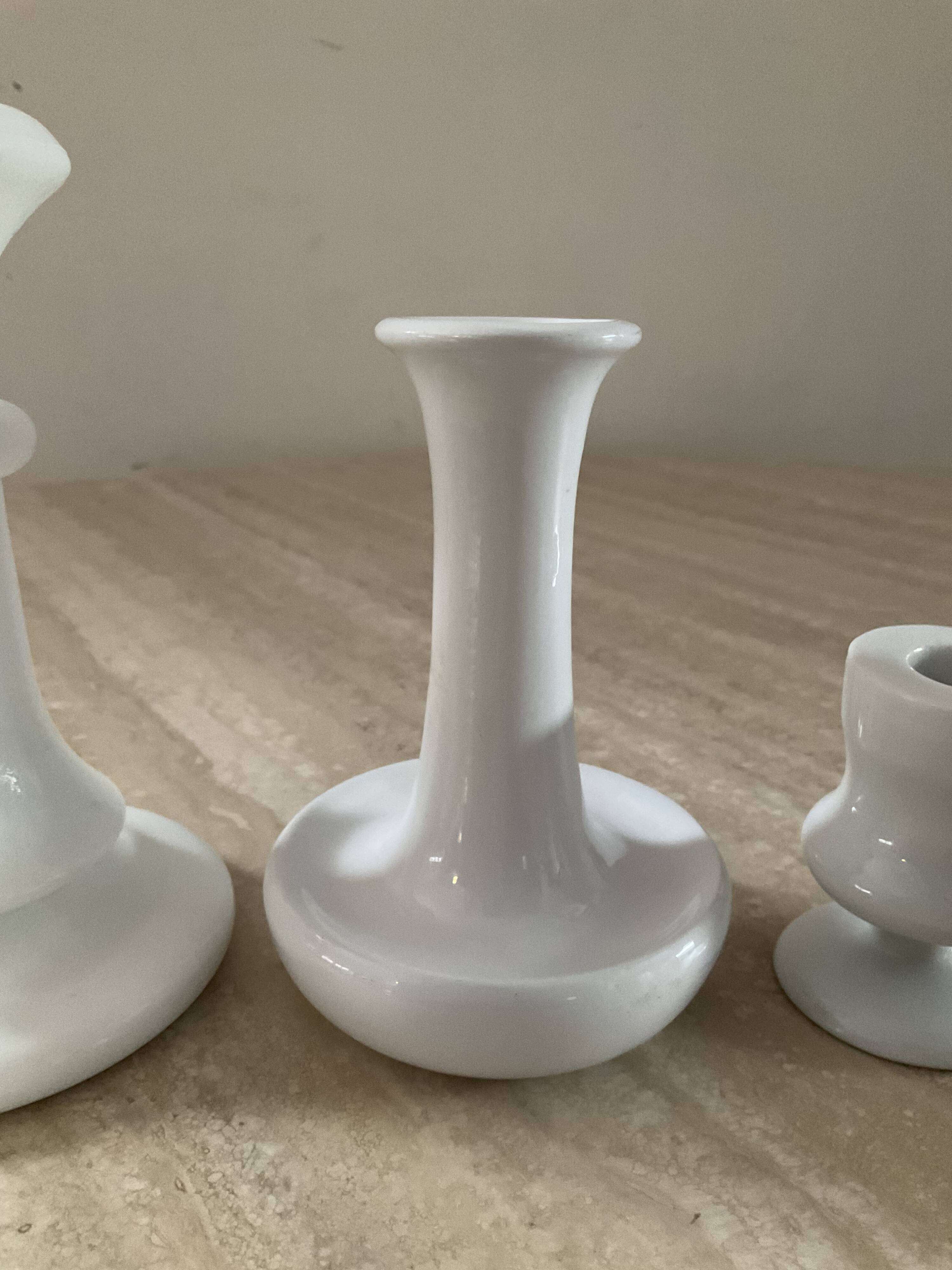 Series of 3 vintage candlesticks from the 60s and 70s