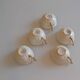 5 earthenware coffee or tea cups from saint amand france 1950