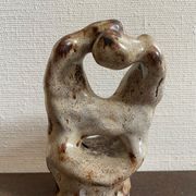 Ceramic sculpture couple that embraces, Rodin XXth