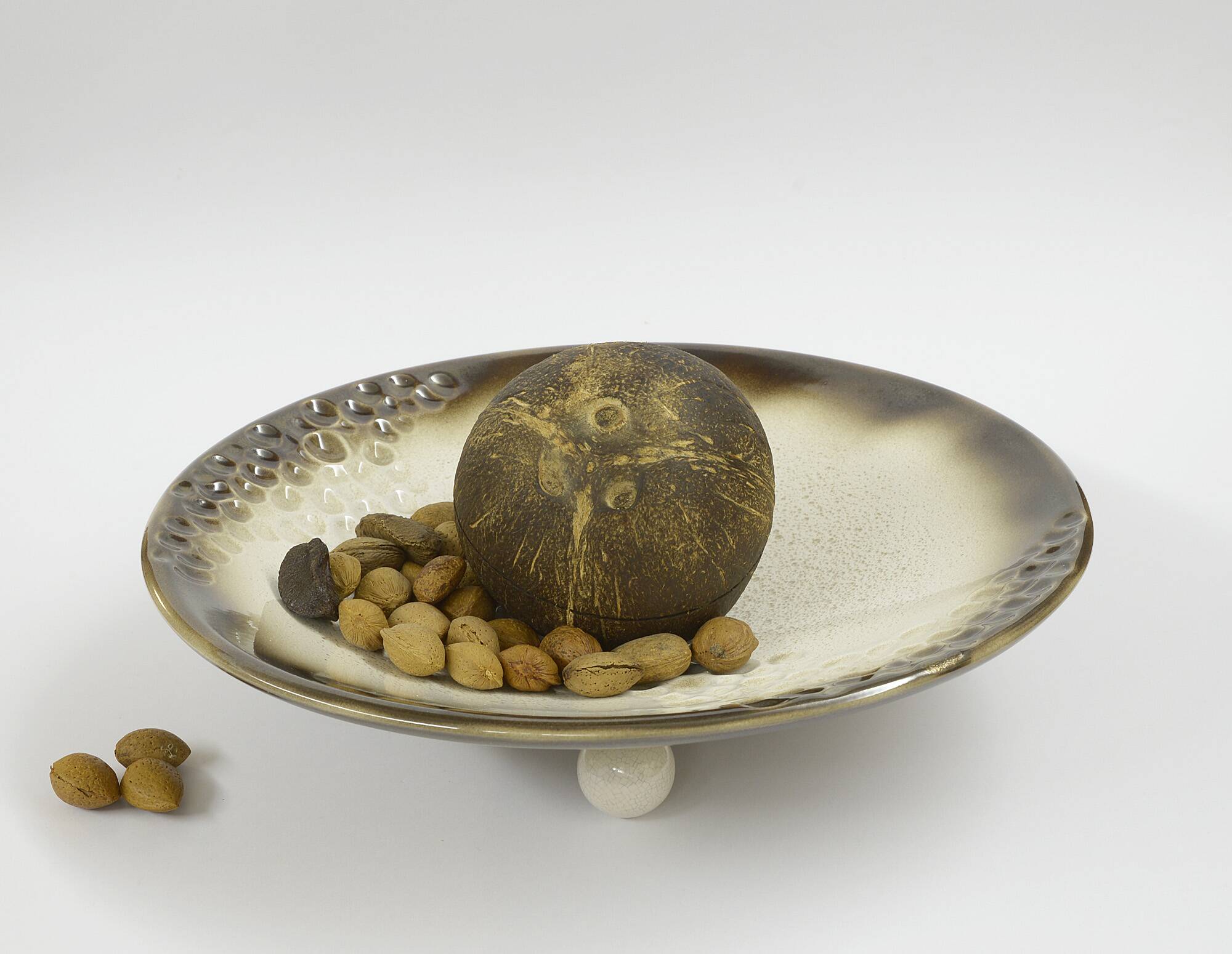 Handmade Unique Large Ceramic Fruit Bowl Rustic Table Decor AB design