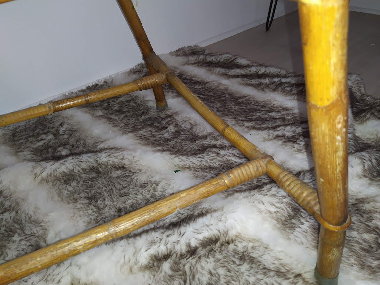 Vintage rattan cradle