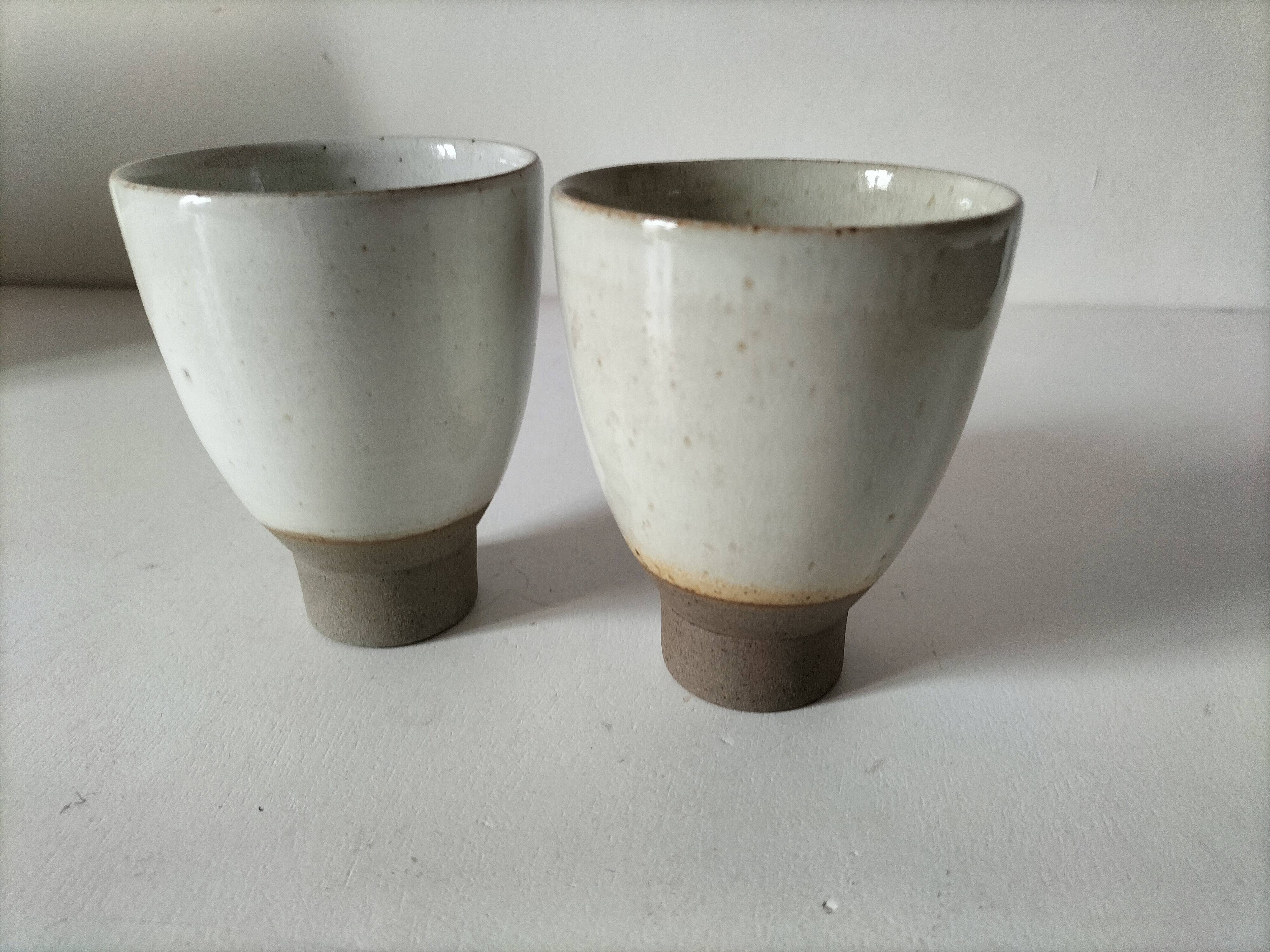 Two goblets on a pedestal Atelier Hurtault Puisaye