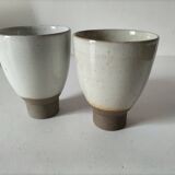 Two goblets on a pedestal Atelier Hurtault Puisaye