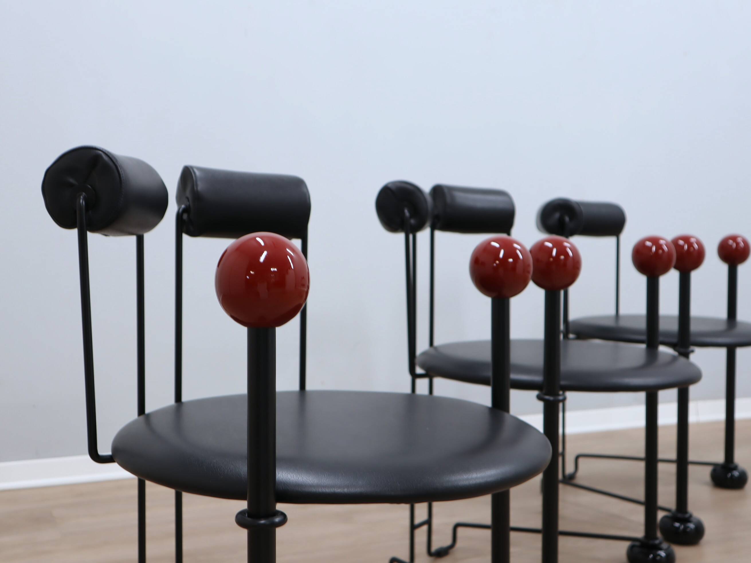 1980s authentic Memphis Era post modern chairs set of 4