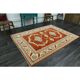 1970s Vintage Turkish Oushak Handmade Wool Cotton Orange Area Rug 173x230