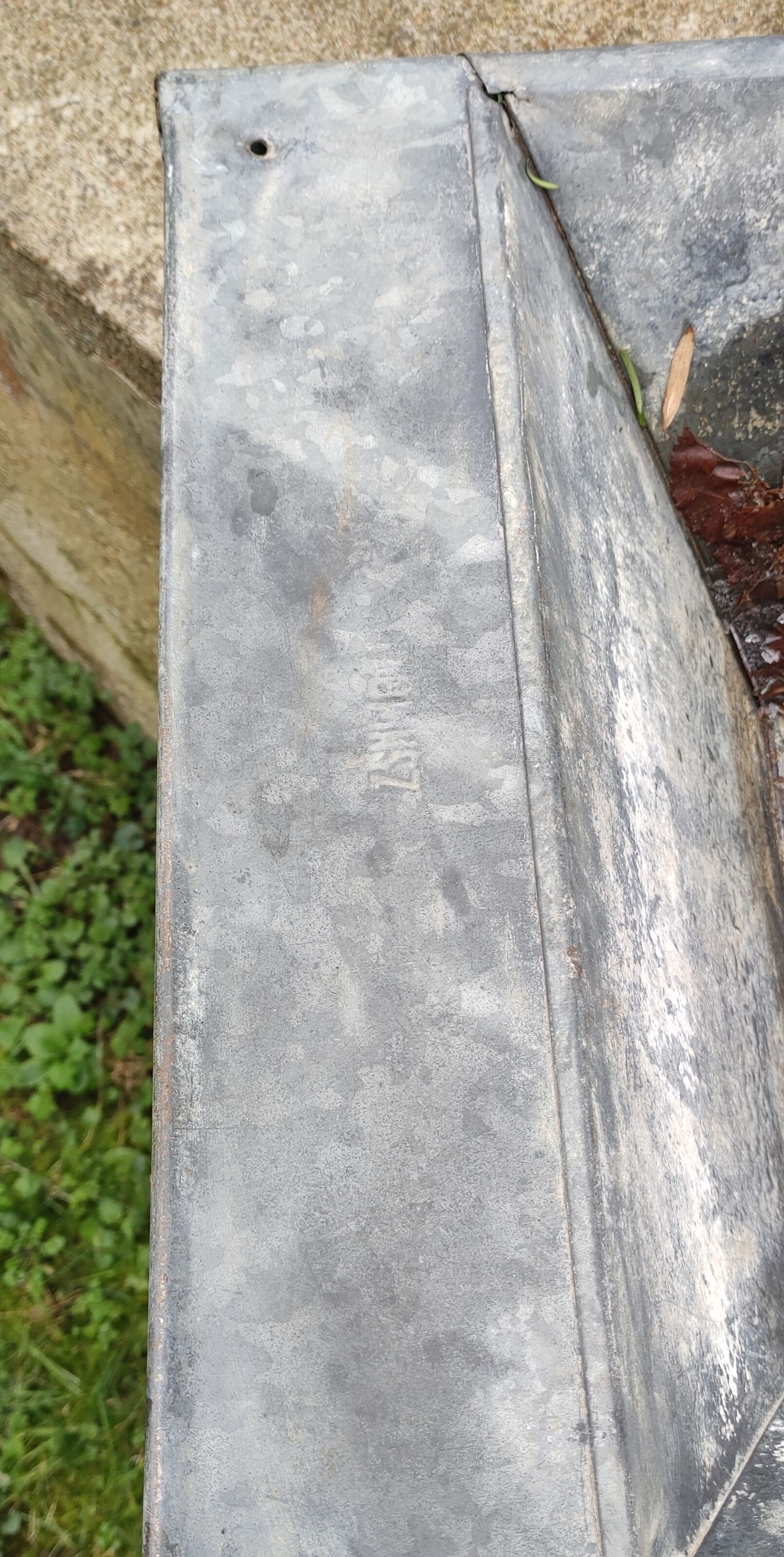 Old zinc trough/vintage planter