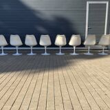 8x original Knoll Tulip dining chairs Eero Saarinen