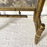 Fire screen, 19th century bamboo-style fireplace screen