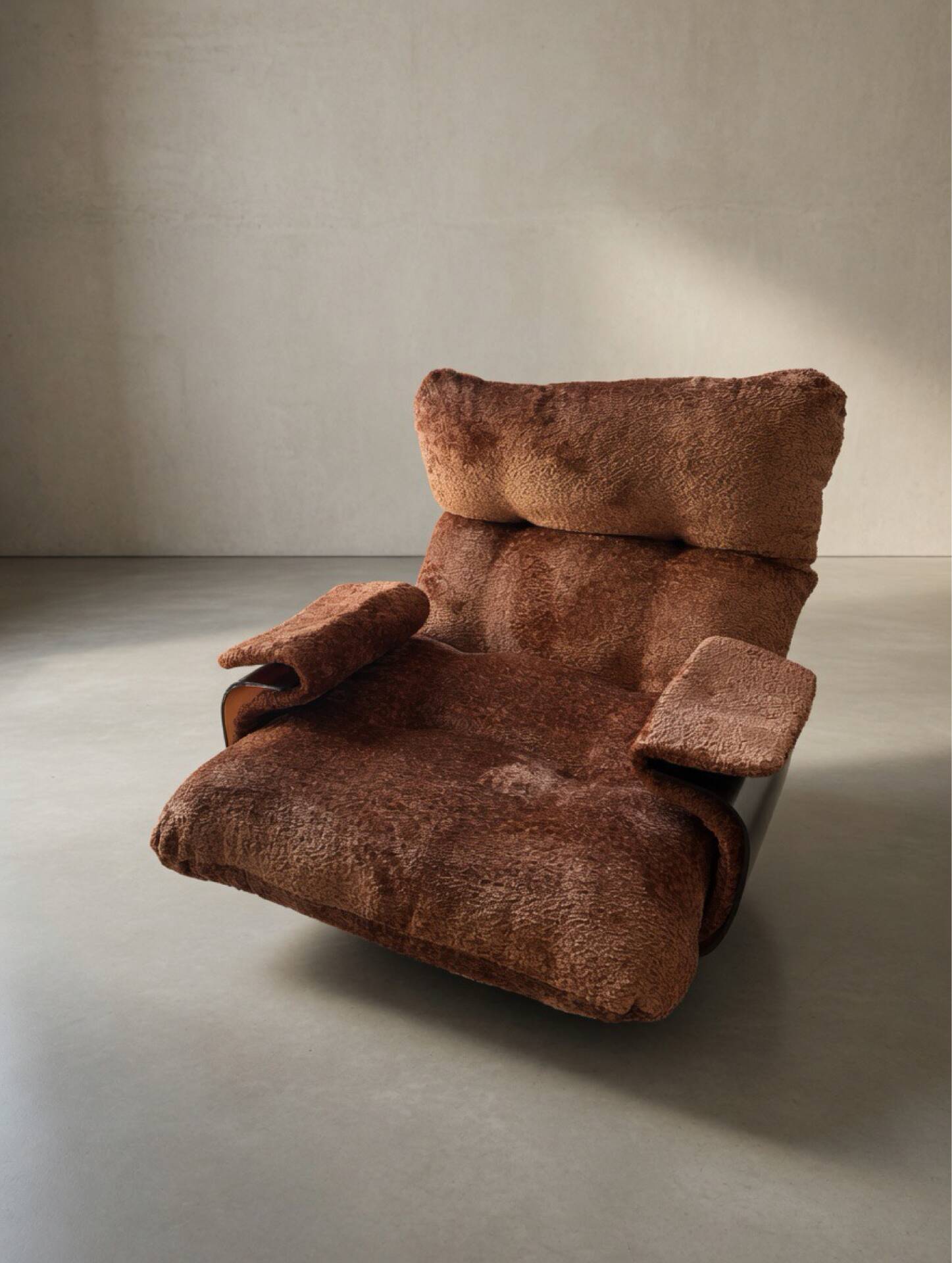 Fauteuil ligne roset Marsala velours cuivre