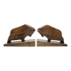 Vintage figurative wooden bookends, 1950s, set of 2