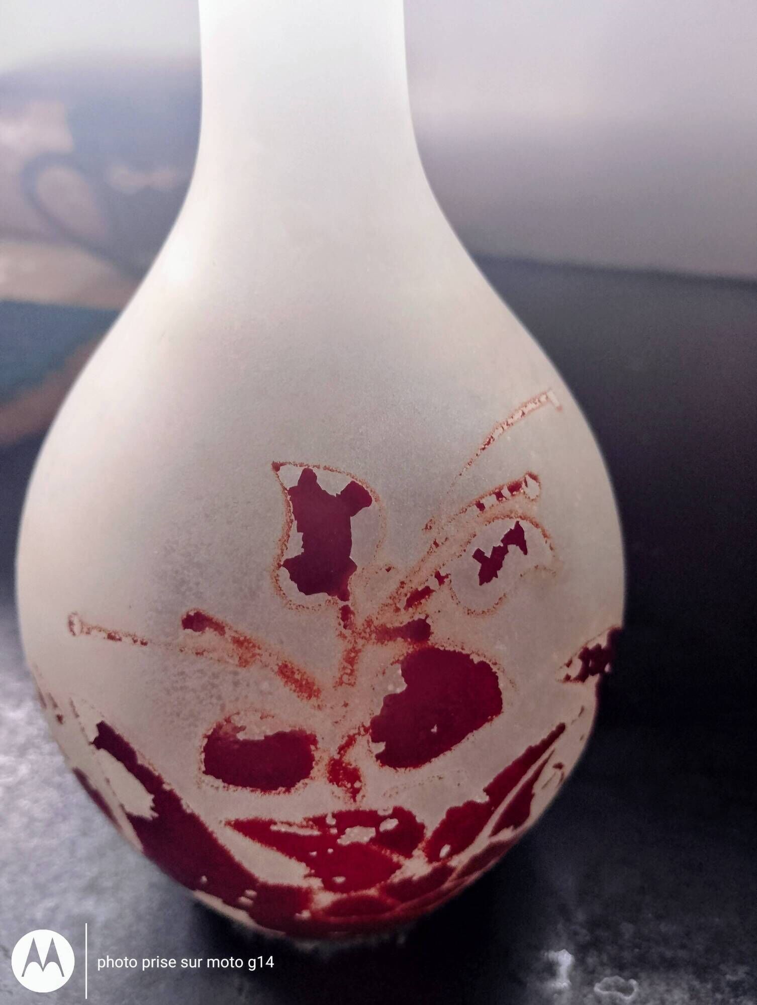 Art Nouveau Soliflore Vase Legras – Ruby Series – Signed – 22 cm