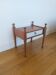 Teak bedside table with a vintage white lacquer drawer, Gautier furniture.