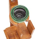 Magazine rack ashtray holder by Guillerme et Chambron