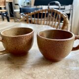 Duo of stoneware coffee cups