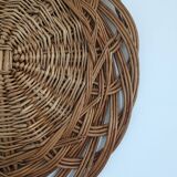 Wicker tray wall decoration