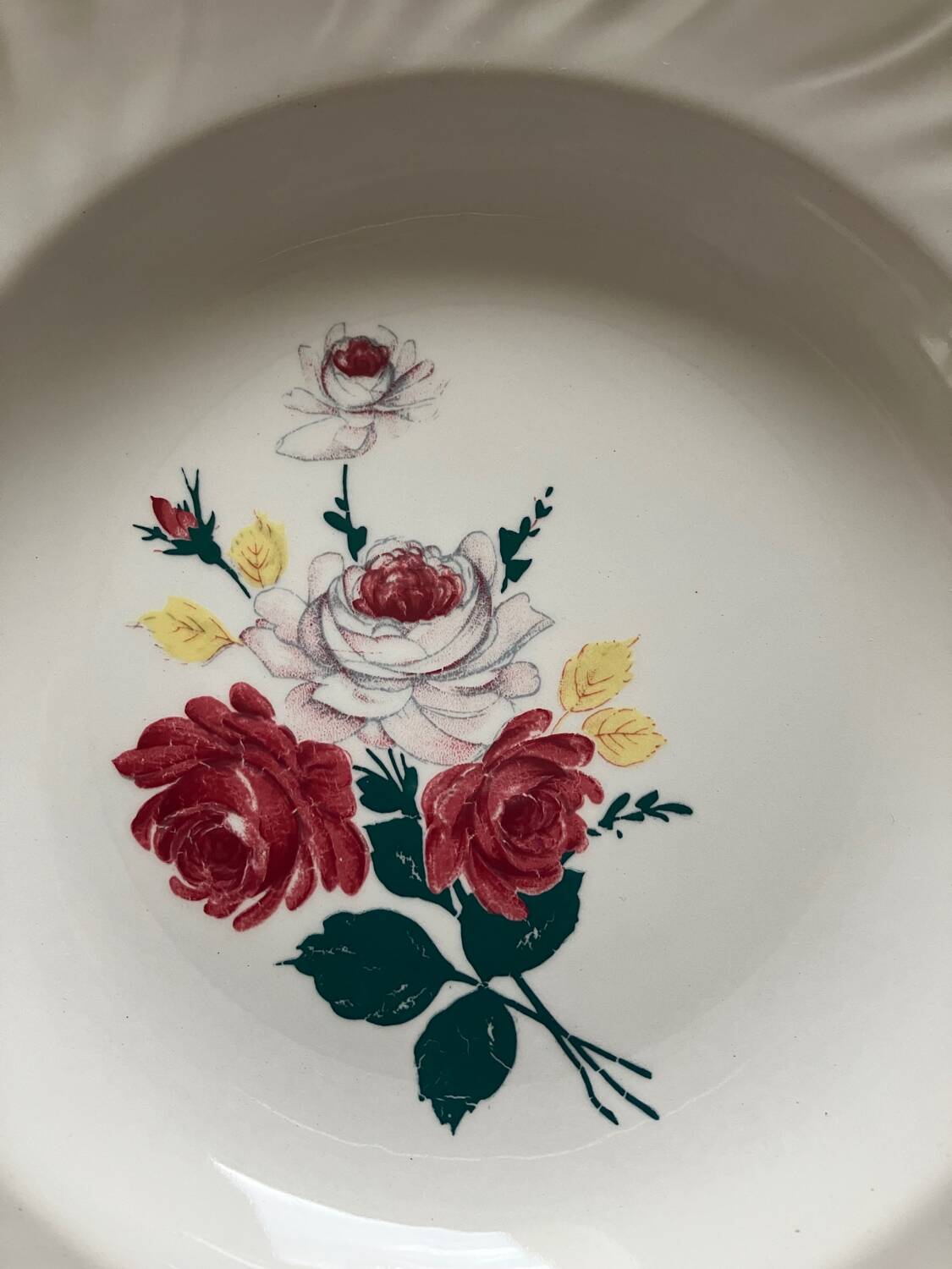 Vintage-Set of 14 soup plates-floral pattern