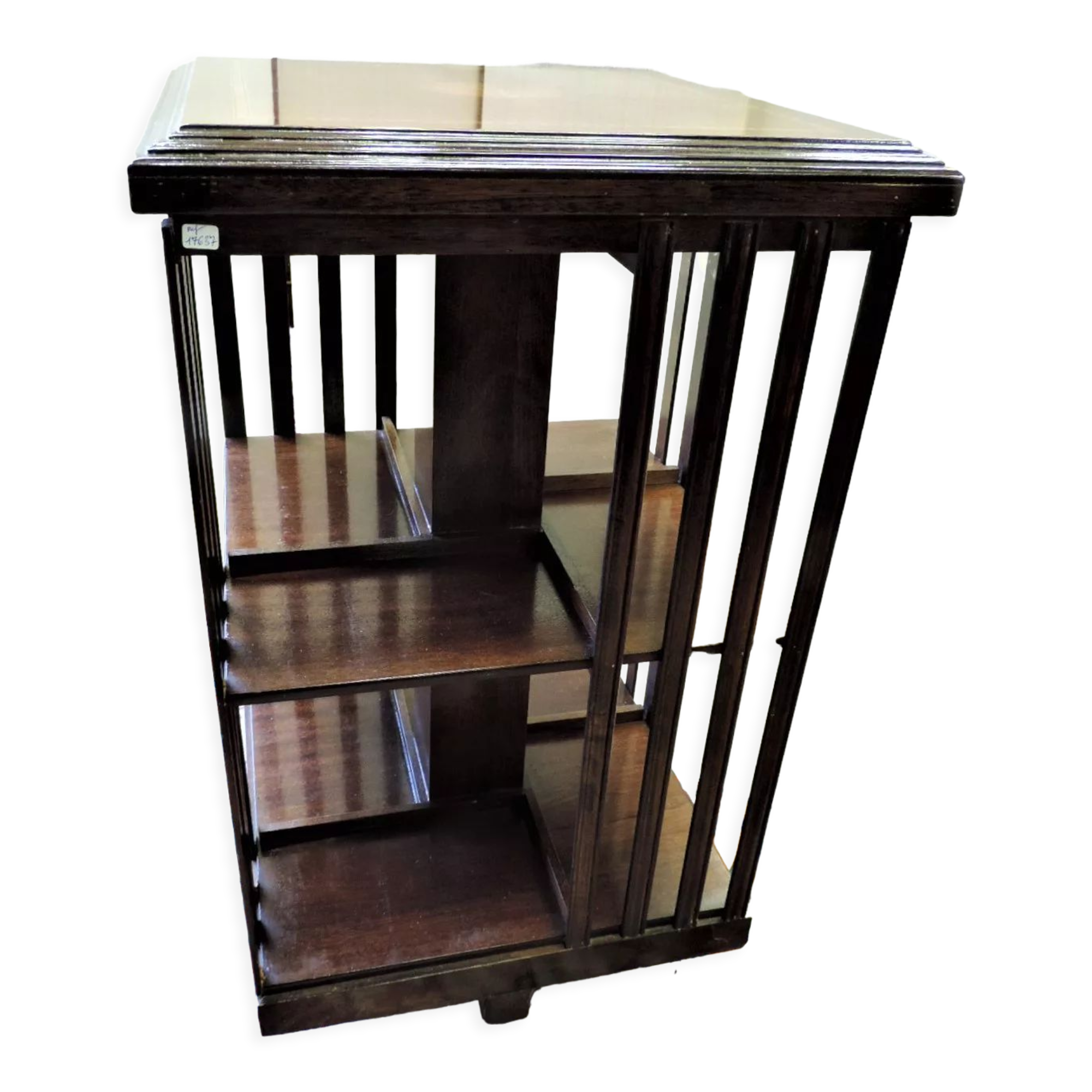 Mahogany revolving bookcase