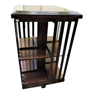 Mahogany revolving bookcase